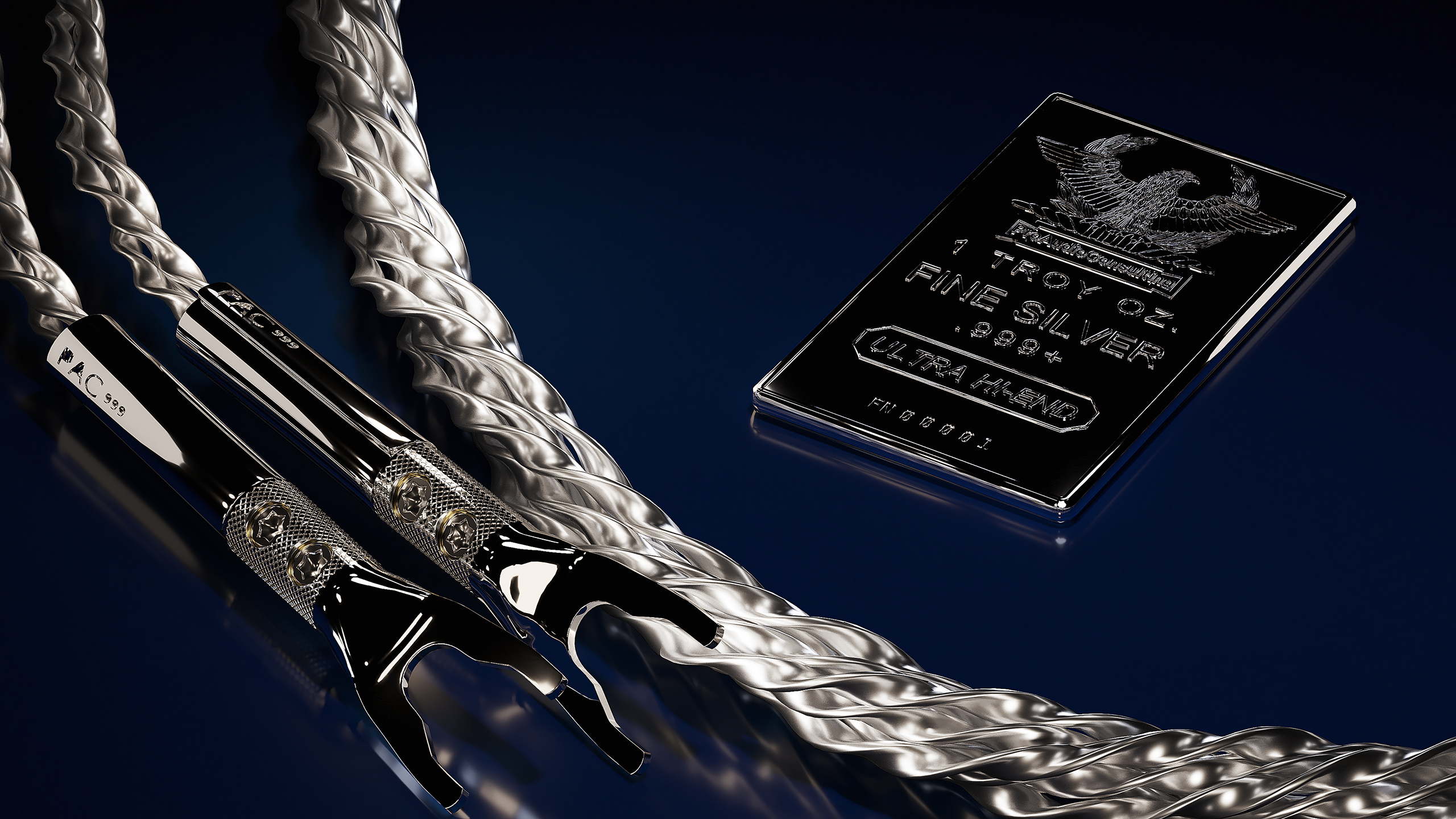 Choose and order your High-End Pure Silver Grade 999+ Speaker Cable MK-II today and take your listening experience to a whole new level!