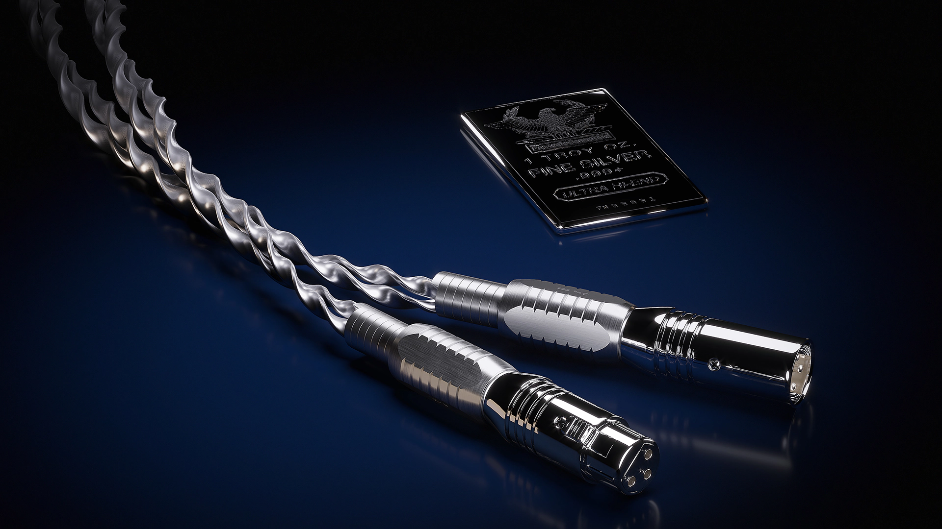 Elevate your sound with the High-End Fine Silver 999+ XLR Cable MK-II, unveiling the sonic edge refined cables provide.