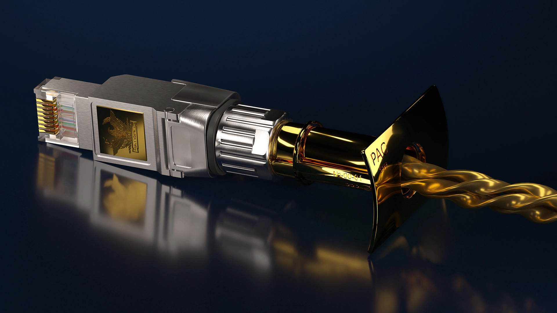 Embrace ultimate velocity with this High-End revolutionary 24K gold LAN Cable MK-II, built for those craving superfast connectivity.