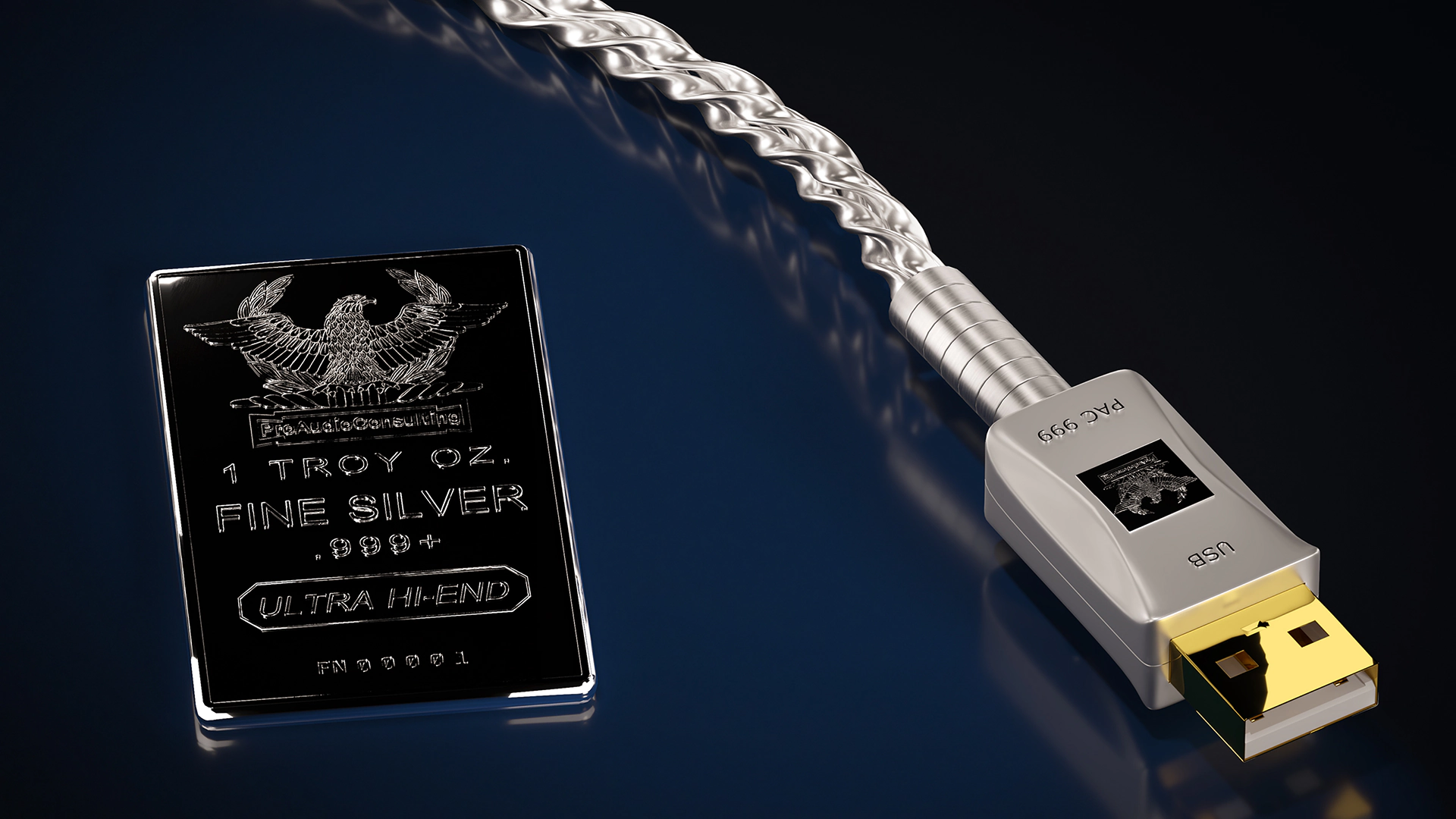 Revel in dazzling highs and lively bass with this Fine Silver 999+ USB cable, enriching every tone with pure precision.